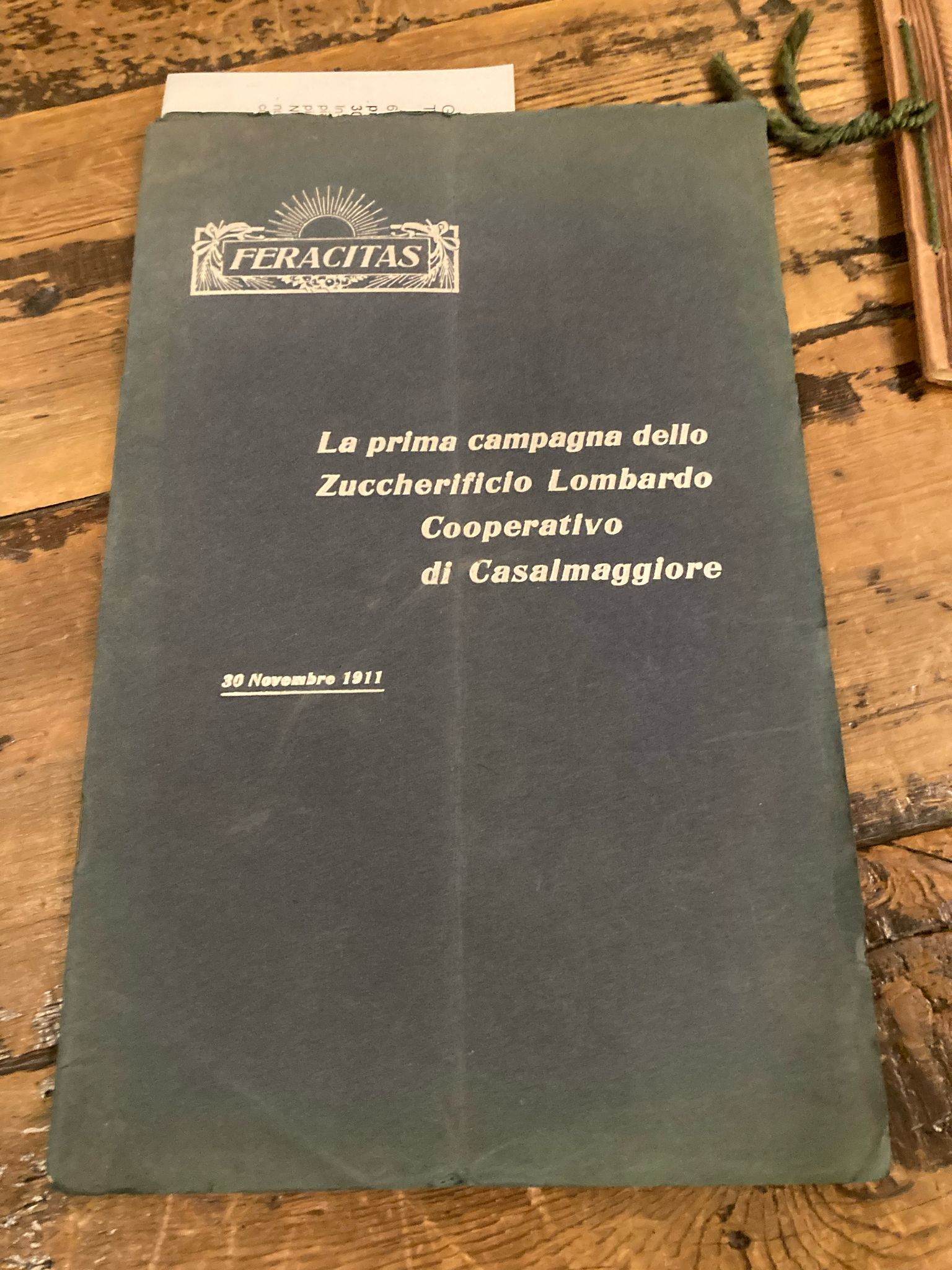 La prima campagna dello Zuccherificio Lombardo Cooperativo di Casalmaggiore. 30 …