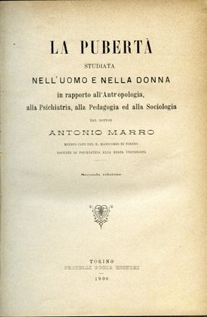 La pubertà studiata nell'uomo e nella donna in rapporto alla …