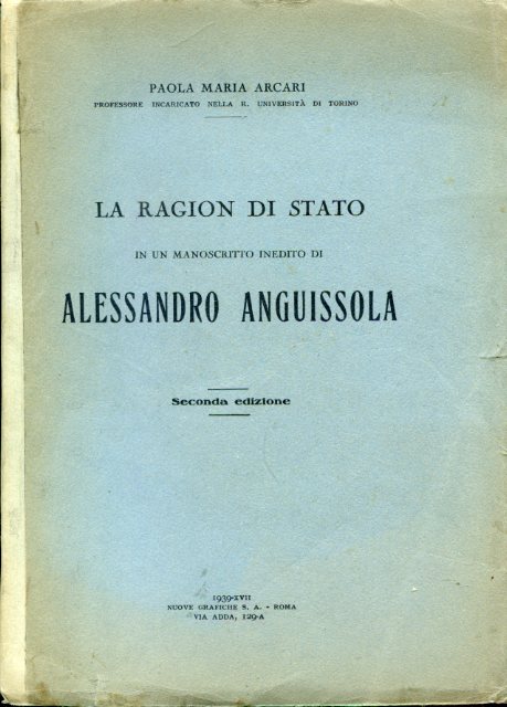 La Ragion di Stato in un manoscritto inedito di Alessandro …