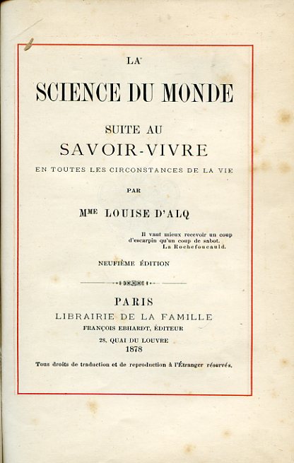 La Science du Monde. Suite au Savoir - Vivre en …
