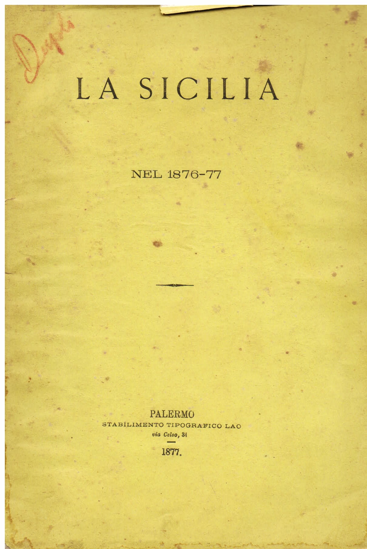 La Sicilia nel 1876 - '77