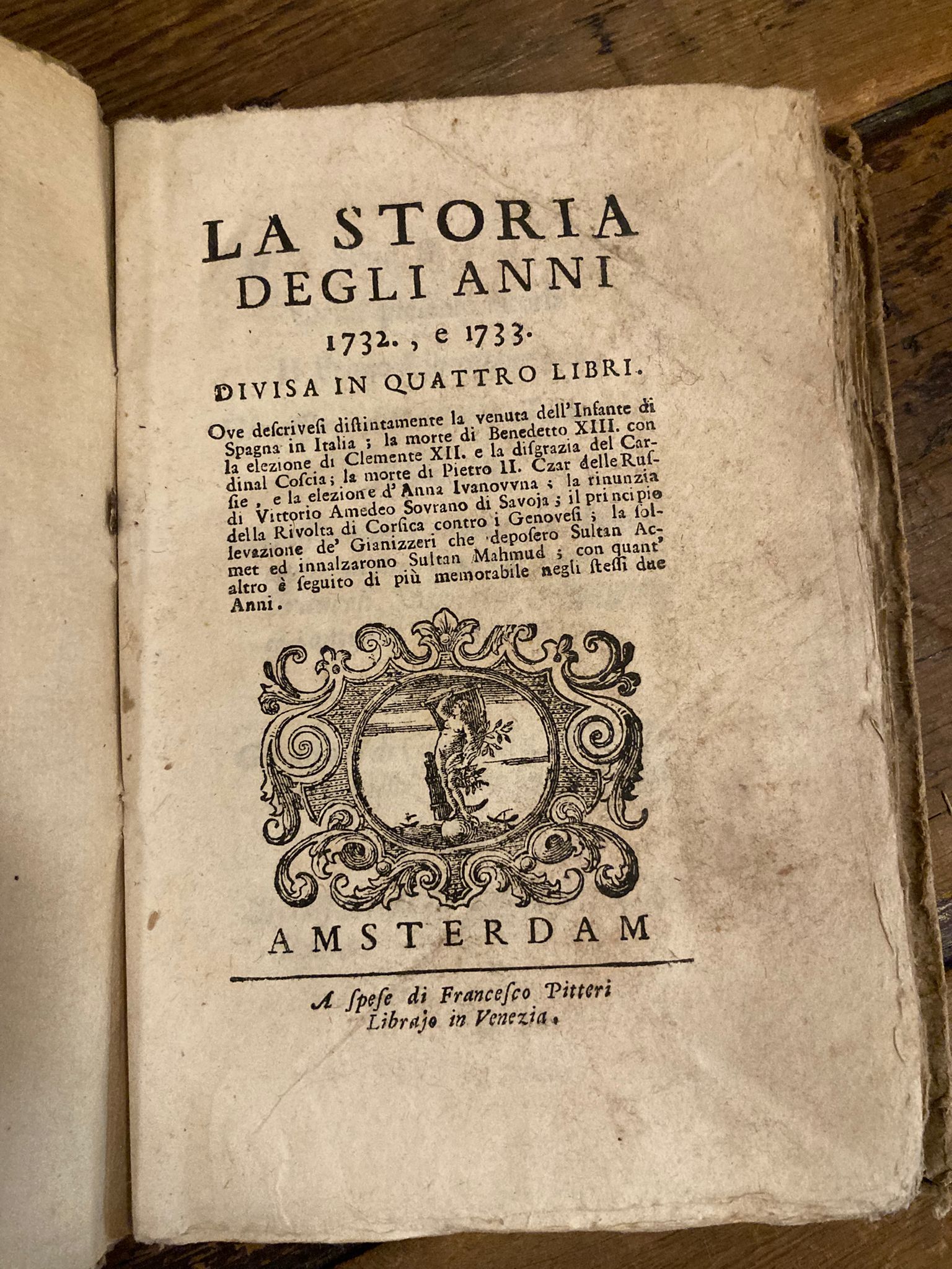 La storia dell' anno 1732 e 1733. Divisa in quattro …