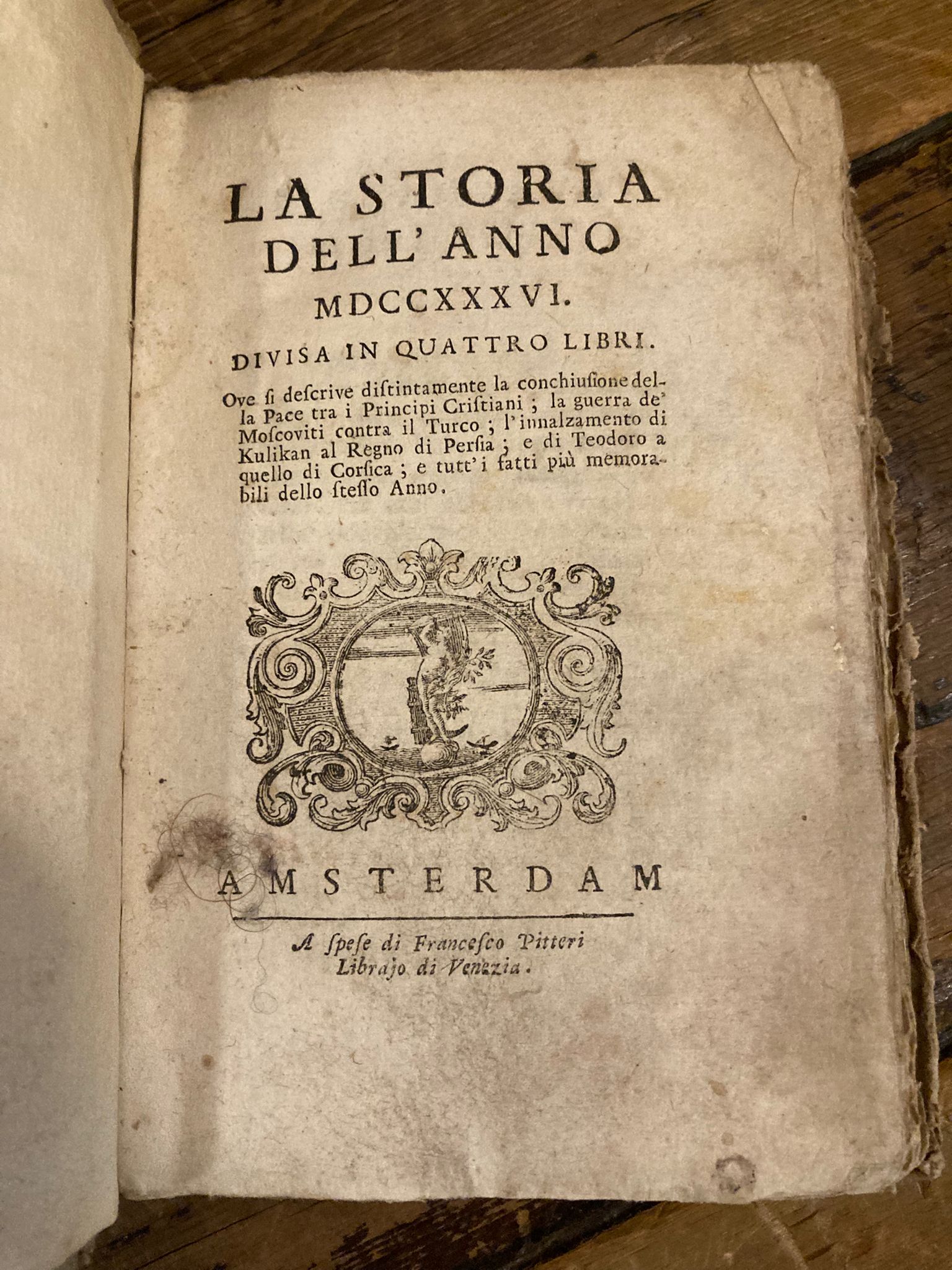 La storia dell' anno 1766. Divisa in quattro libri.