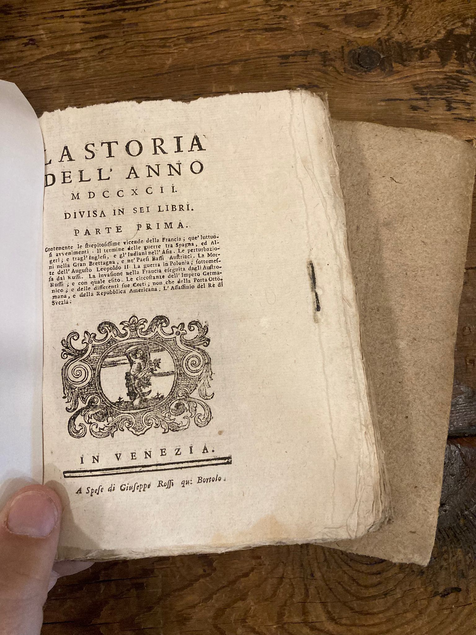 La storia dell' anno 1792. Divisa in sei libri