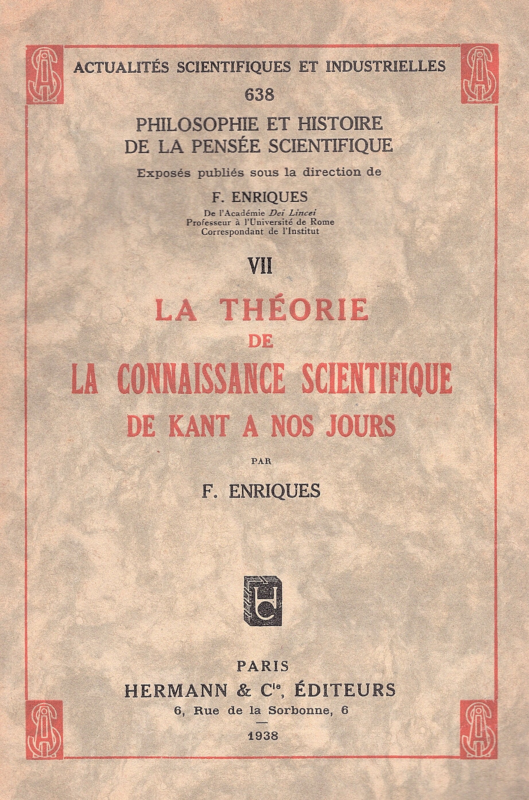 La théorie de la connaissance scientifique de Kant a nos …