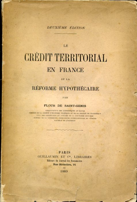 Le crédit territorial en France et la réforme hypothécaire