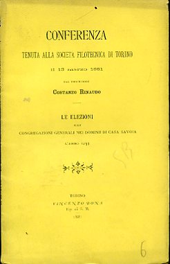 Le elezioni alle Congregazioni Generali nei dominii di Casa Savoia …