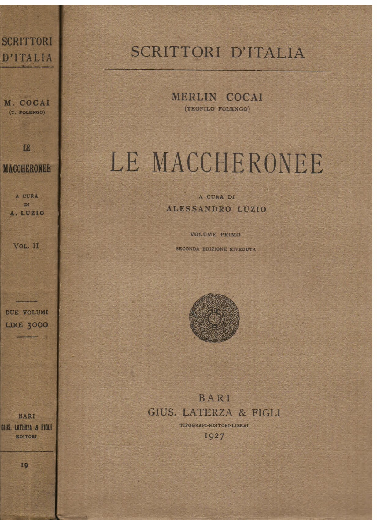 Le Maccheronee. A cura di Alessandro Luzio. Seconda edizione riveduta