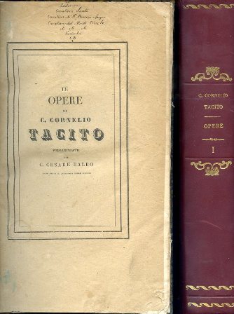 Le Opere. Volgarizzate dal C.[onte] Cesare Balbo