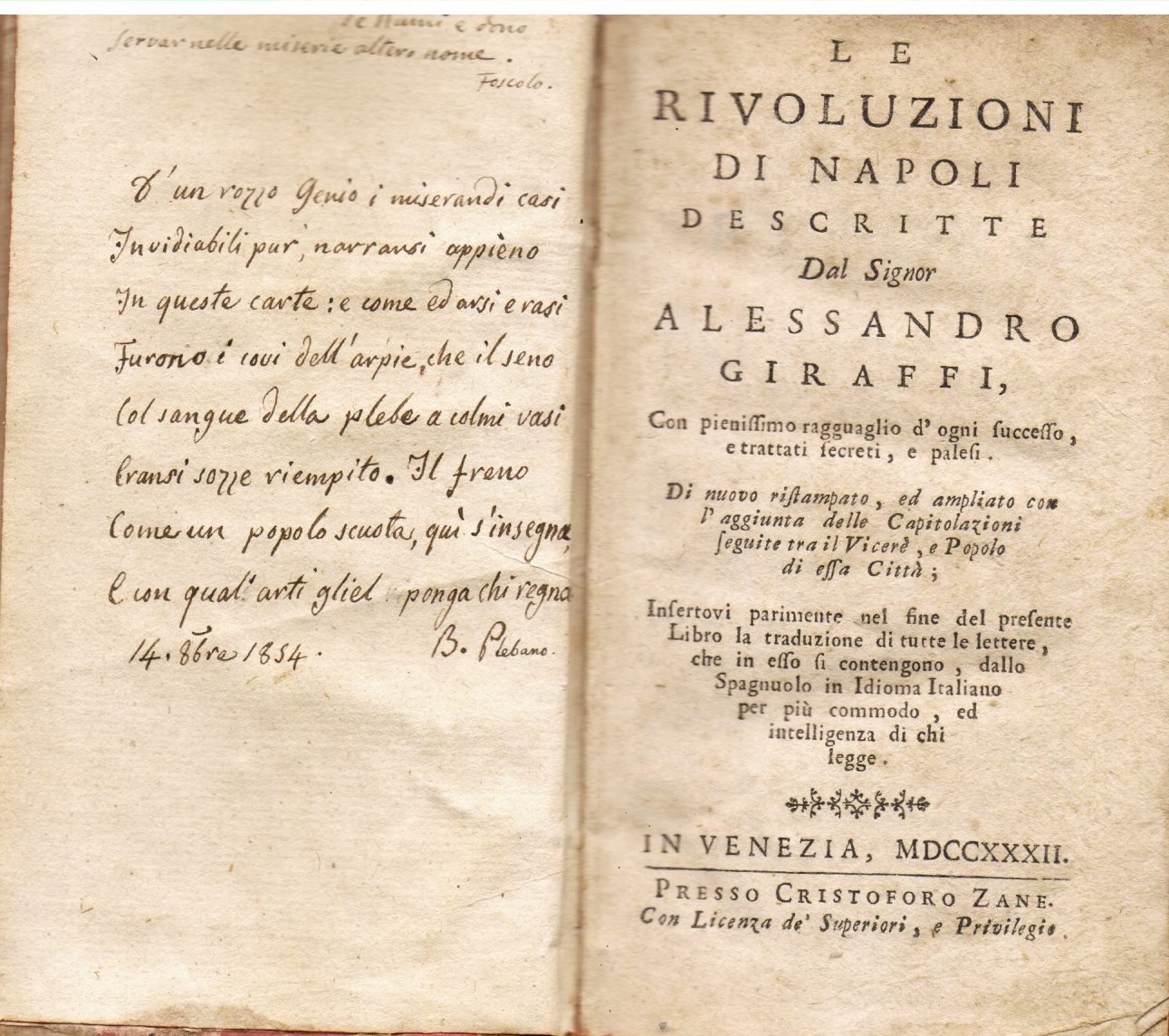Le Rivoluzioni di Napoli, con pienissimo ragguaglio d'ogni successo, e …