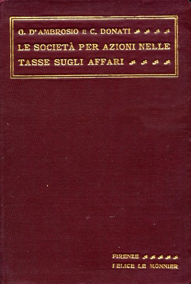 Le società per azioni nelle tasse sugli affari. Delle tasse …