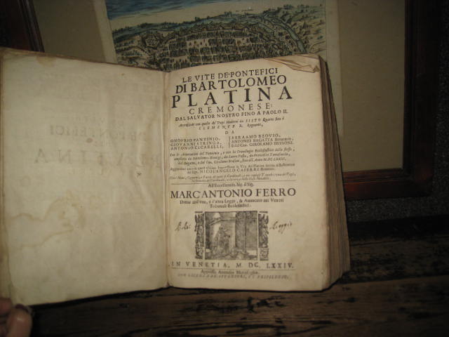 Le Vite de' Pontefici di Bartolomeo Platina Cremonese dal Salvator …