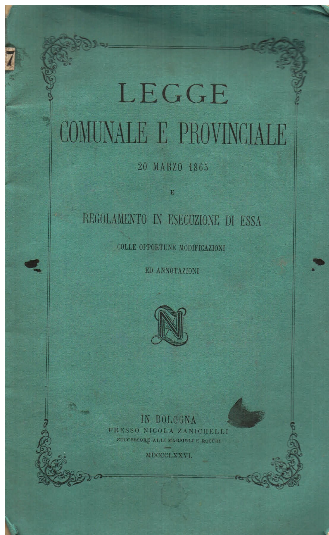 Legge comunale e provinciale 20 marzo 1865 e regolamento in …