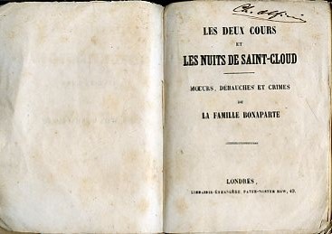 Les deux cours et les nuits de Saint - Cloud. …