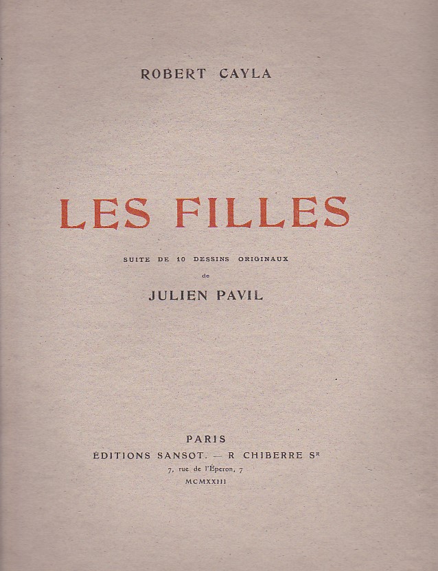 Les Filles. Avec une suite de 10 dessins originaux par …