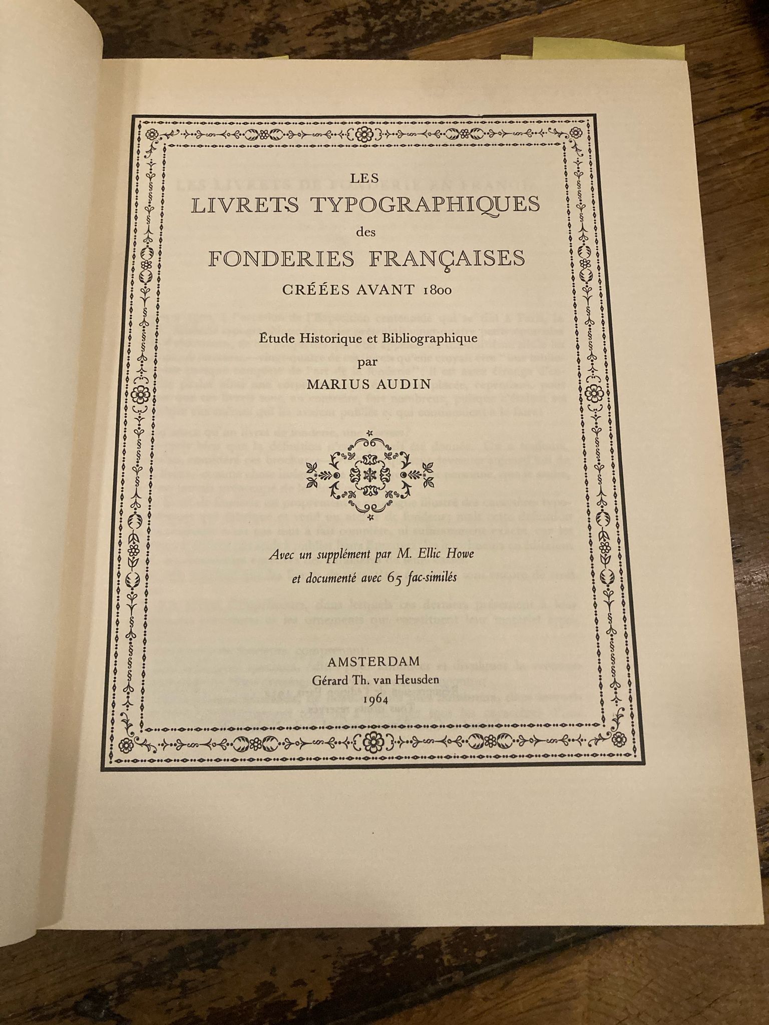 Les livrets typographiques des Fonderies Françaises créées avant 1800. Etude …