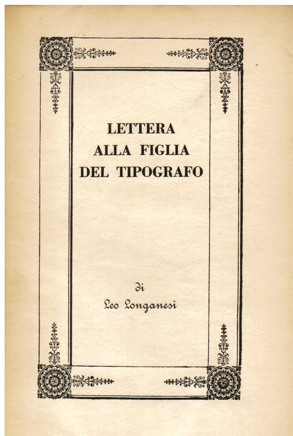 Lettera alla figlia del tipografo. Con dieci disegni inediti dello …