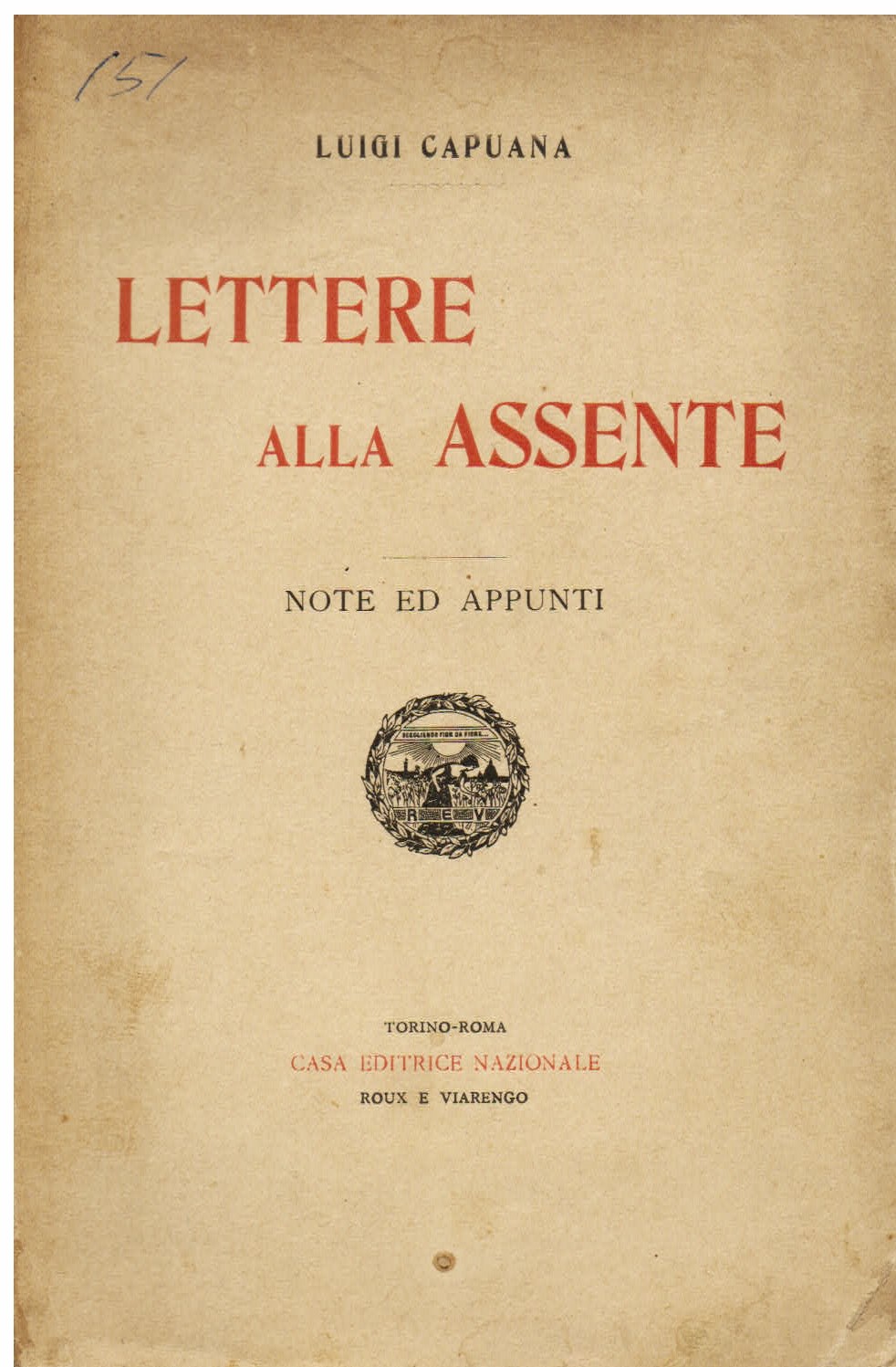 Lettere alla assente. Note ed appunti