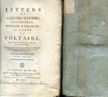 Lettere di alcuni Giudei portoghesi, tedeschi, e polacchi, al Signor …