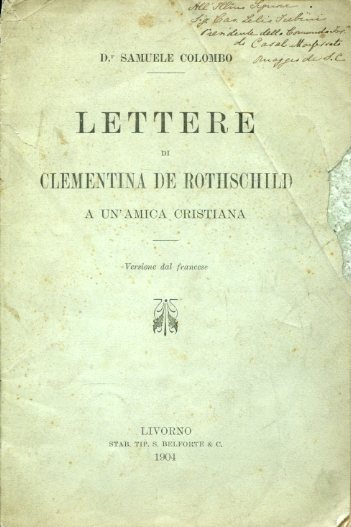 Lettere di Clementina de Rothschild a un'amica cristiana. Versione dal …