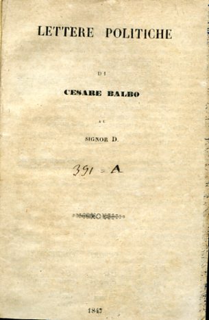 Lettere Politiche al Signor D.
