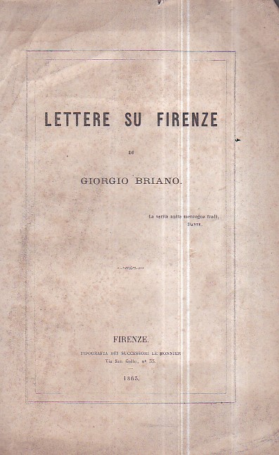Lettere su Firenze