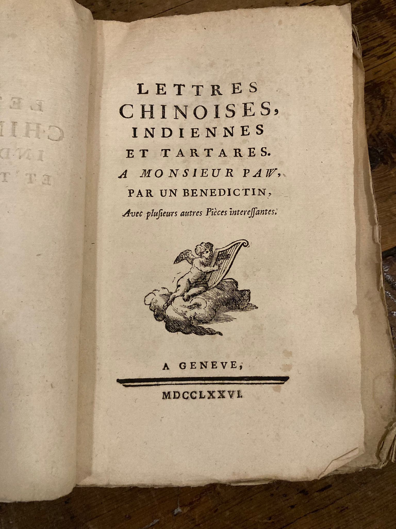 Lettres Chinoises, Indiennes et Tartares a Monsieur Paw, par un …