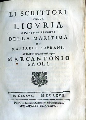 Li Scrittori della Liguria, e particolarmente della Marittima