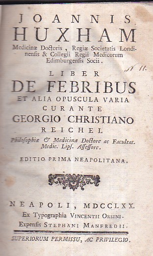 Liber De Febribus et alia Opuscula varia curante Georgio Christiano …
