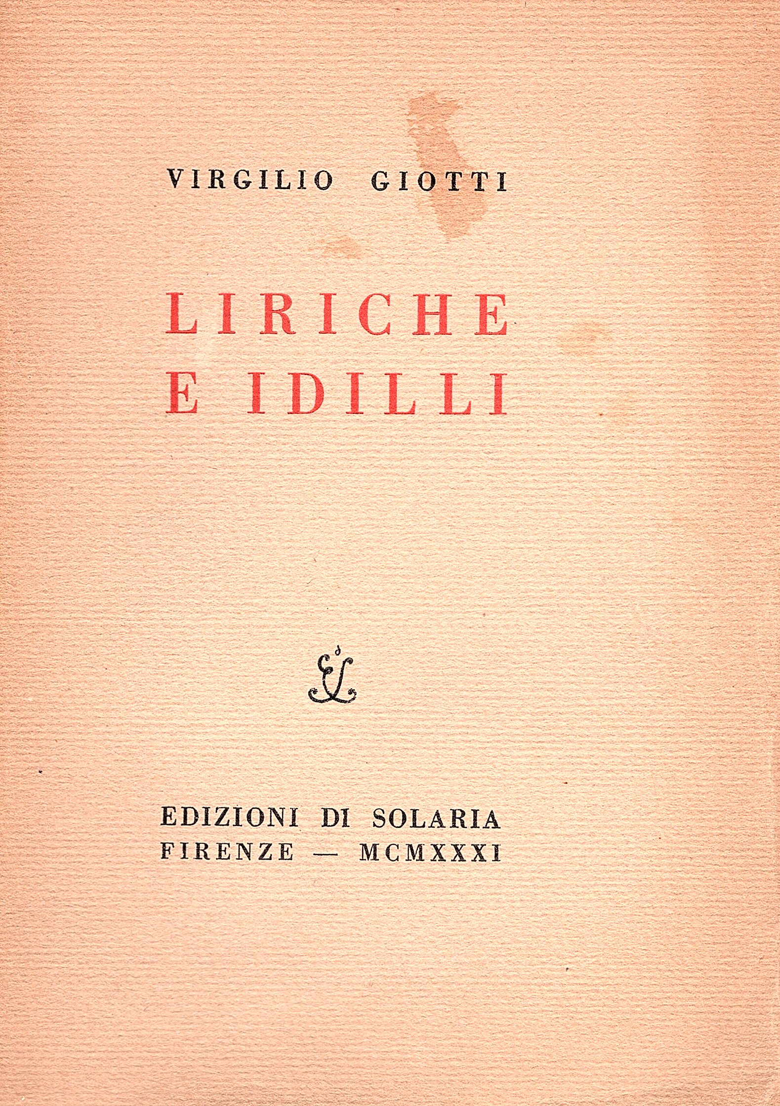 Liriche e idilli