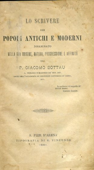 Lo scrivere dei popoli antichi e moderni disaminato nella sua …