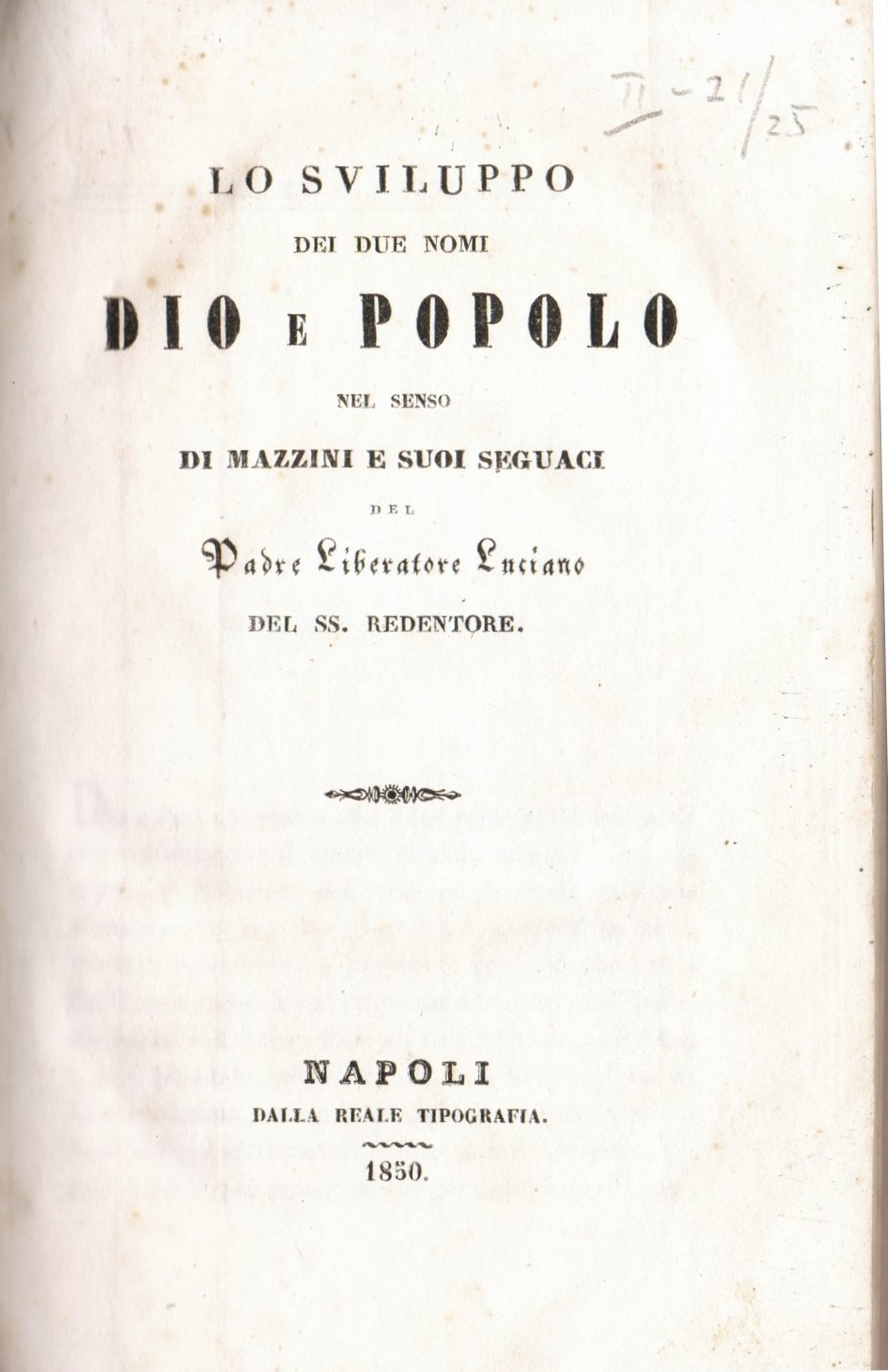 Lo sviluppo dei due nomi Dio e Popolo nel senso …