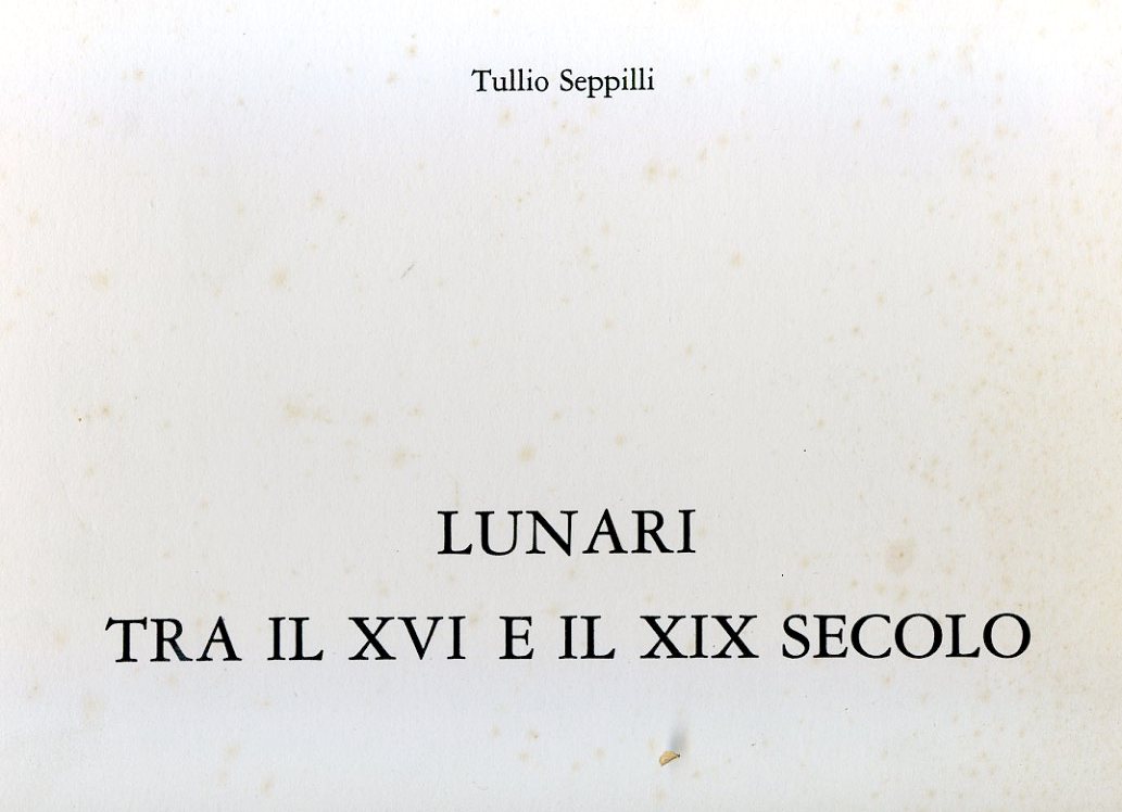 Lunari tra il XVI e il XIX secolo