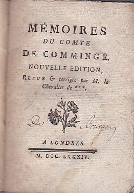 Mémoires du Comte de Comminge. Nouvelle édition, revue & corrigée, …