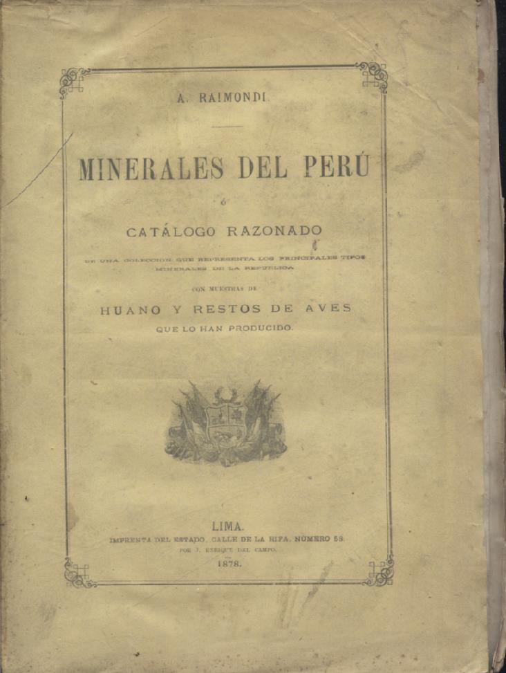 Minerales del Perù e catálogo razonado de una coleccion que …