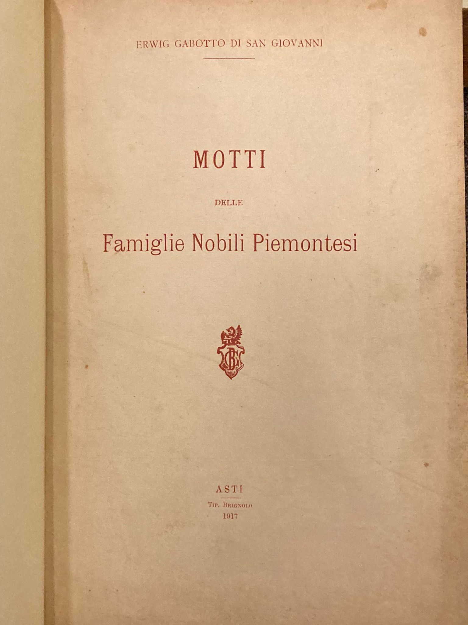 Motti delle Famiglie Nobili Piemontesi