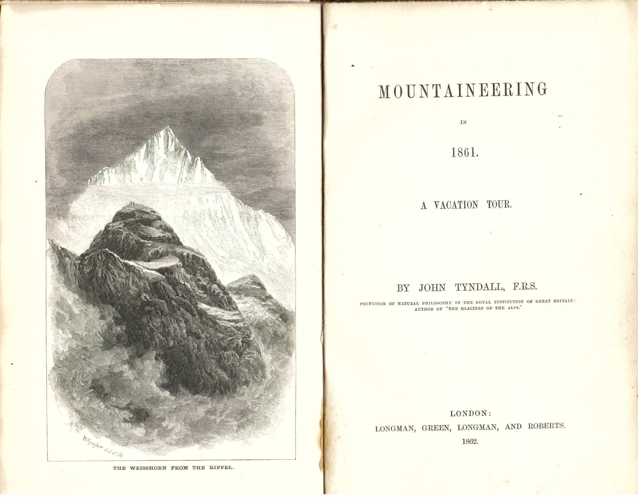 Mountaineering in 1861. A vacation tour