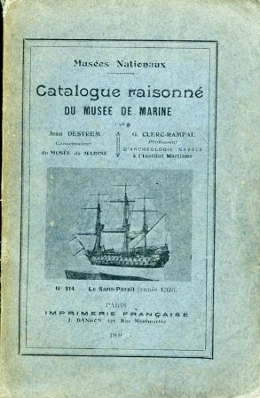 Musées Nationaux. Catalogue raisonné du Musée de Marine