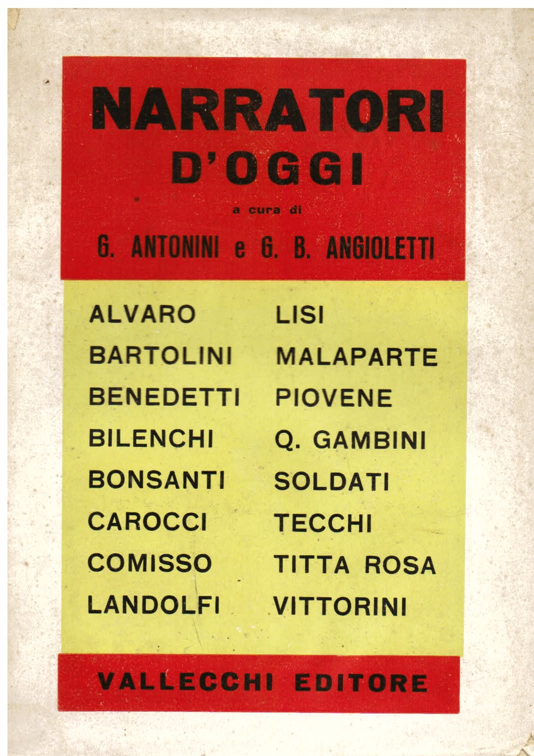 Narratori italiani d' oggi. Con un saggio introduttivo sulla Nuova …