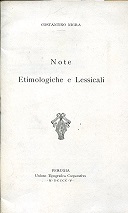 Note Etimologiche e Lessicali