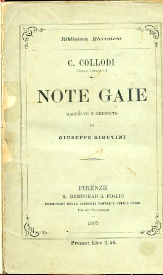 Note gaie raccolte e riordinate da Giuseppe Rigutini