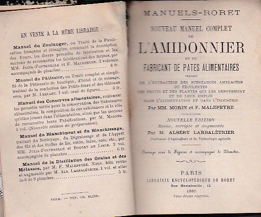 Nouveau manuel complet de l'amidonnier et du fabricant de pates …