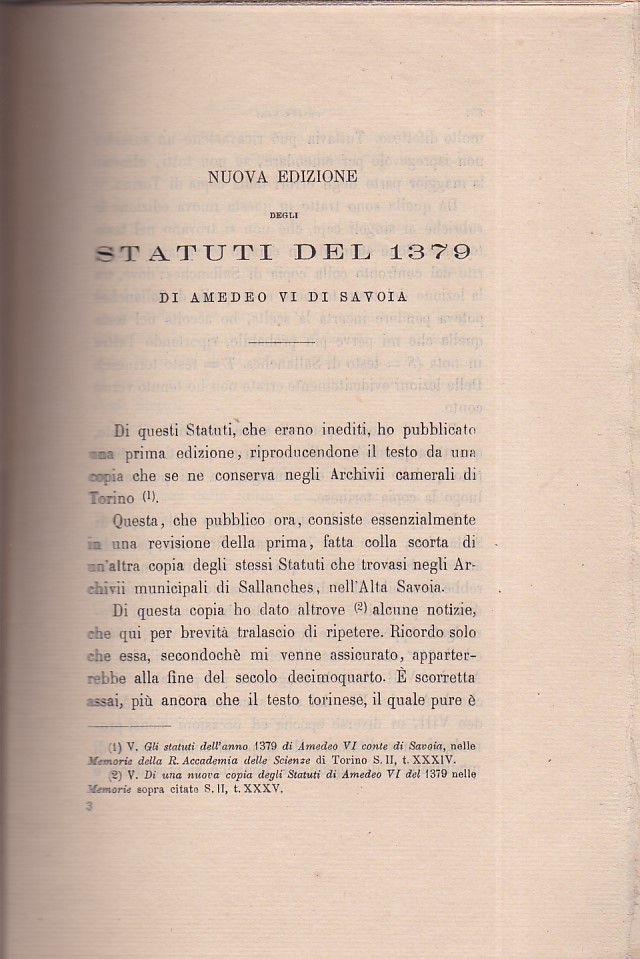 Nuova edizione degli statuti del 1379 di Amedeo VI di …