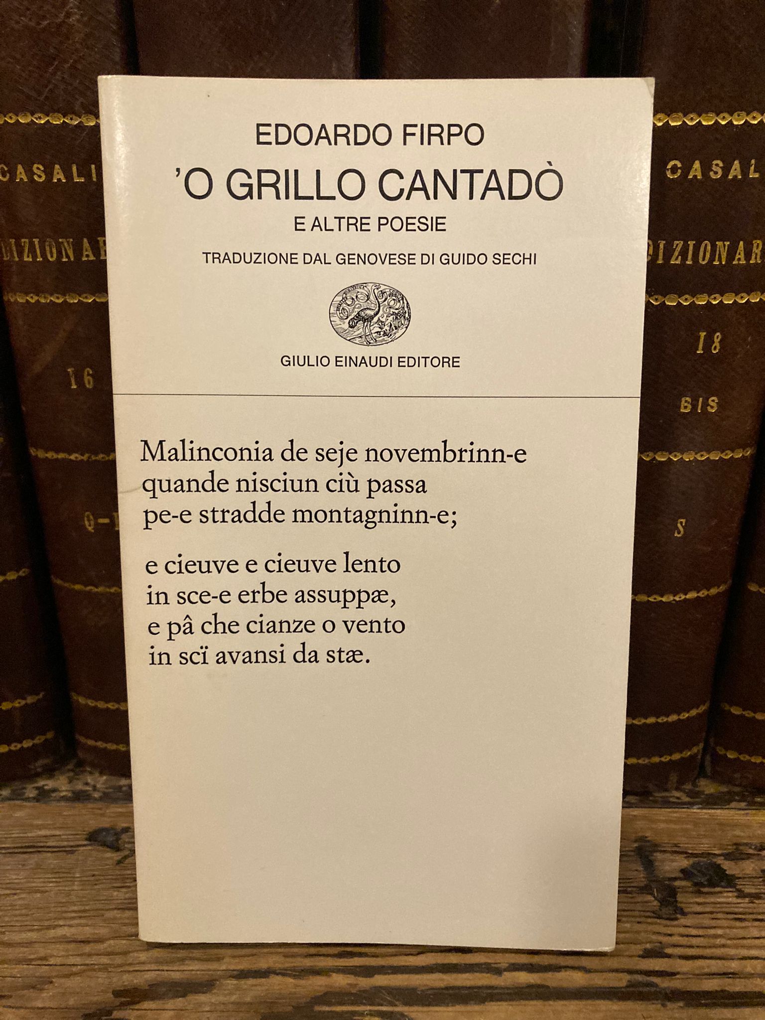 O grillo cantadò e altre poesie. Traduzione dal genovese di …