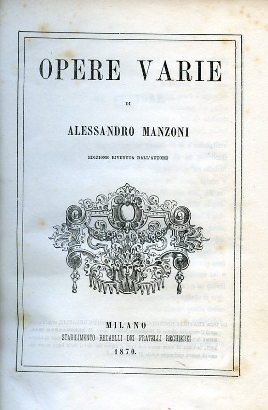 Opere varie. Edizione riveduta dall'autore