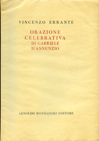 Orazione celebrativa di Gabriele D'Annunzio