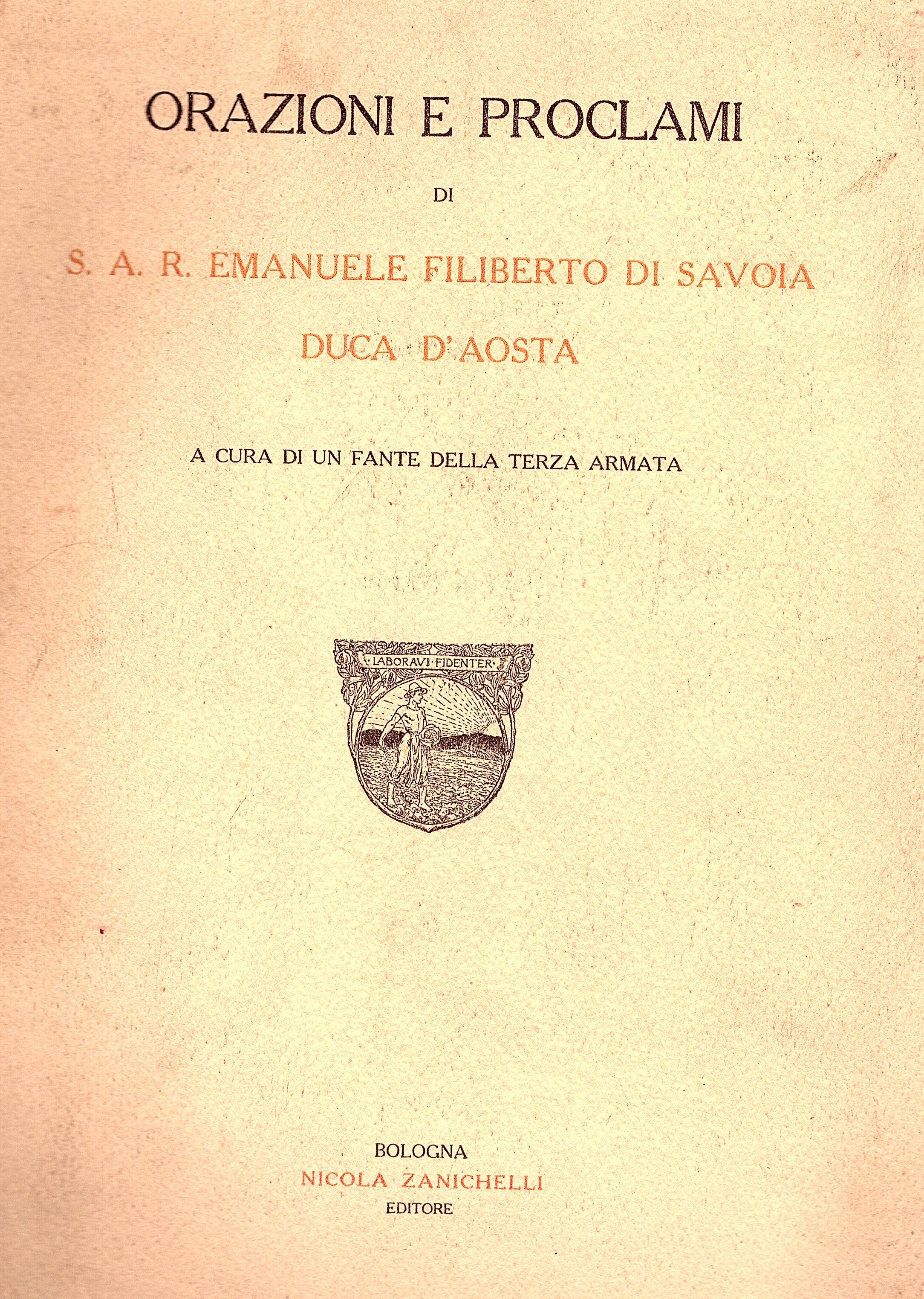 Orazioni e proclami di S. A. R. Emanuele Filiberto di …