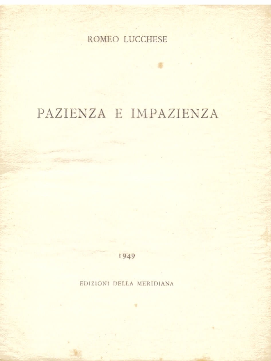 Pazienza e impazienza