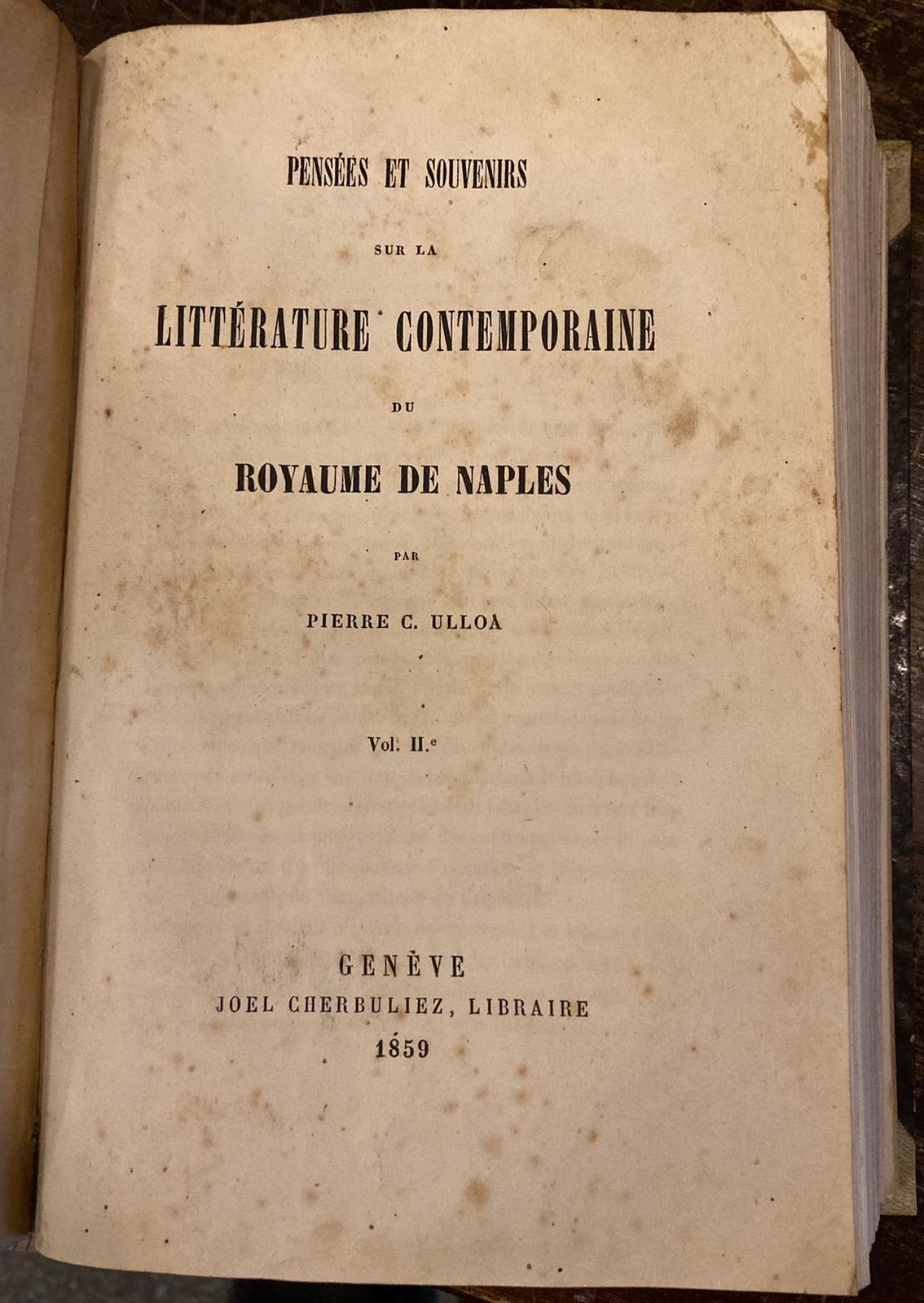 Pensées et souvenirs sur la littérature contemporaine du Royaume de …