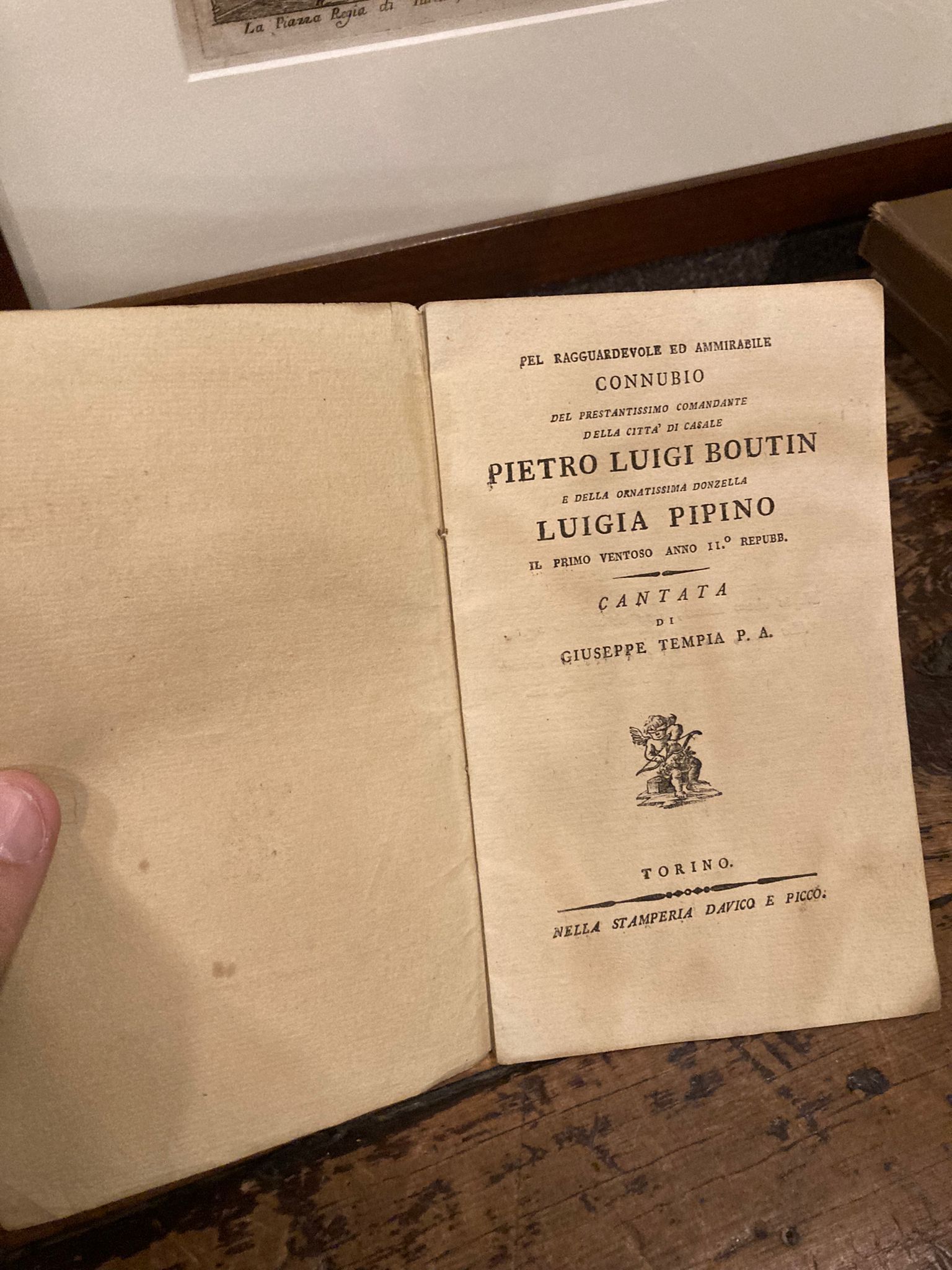 Per il Ragguardevole ed ammirabile connubio del Prestantissimo Comandante della …